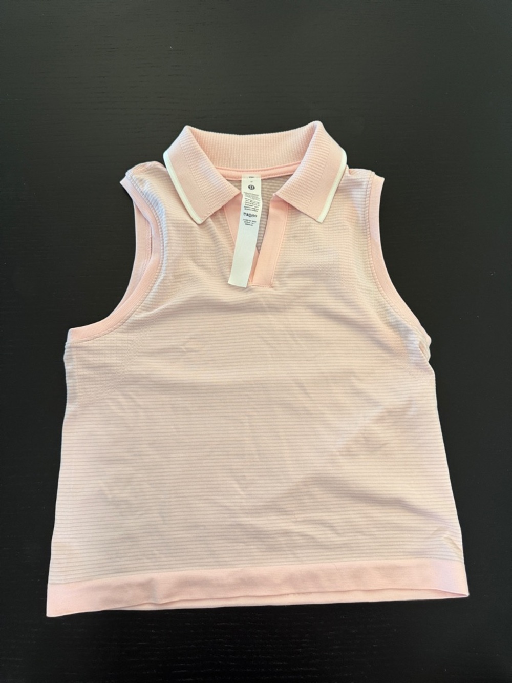 lululemon athletica Light Pink Sleeveless Polo Tank Top